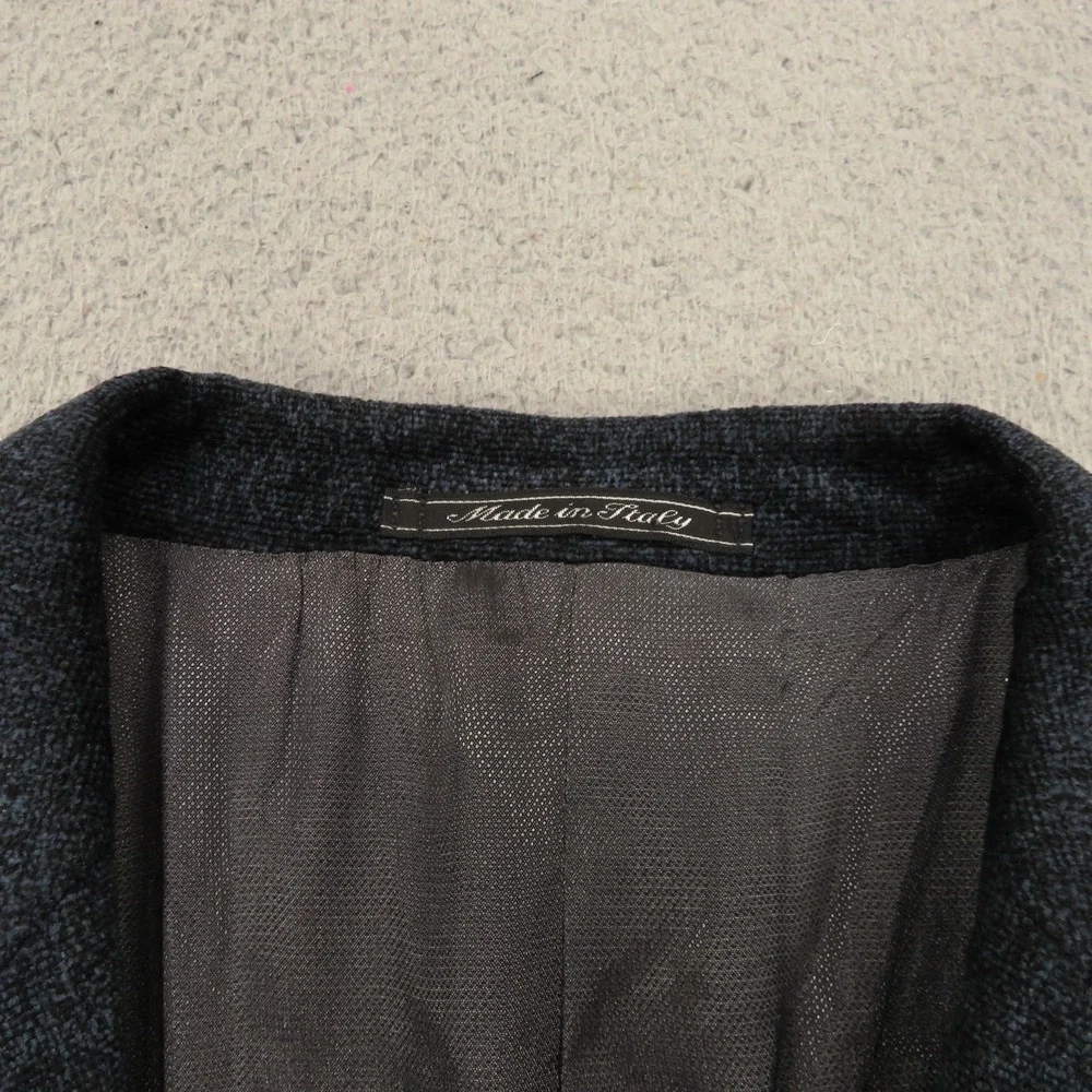 Lubiam Blazer 44L Blue Melange Wool Blend 3/2 Roll Textured Jacket LBM 1911